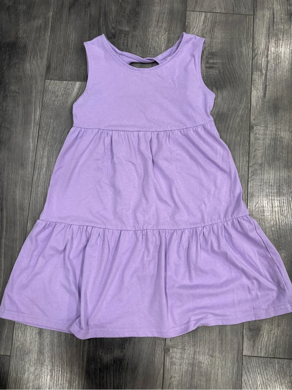 The Children's Place Lavender Tiered Sleeveless Cotton Dress